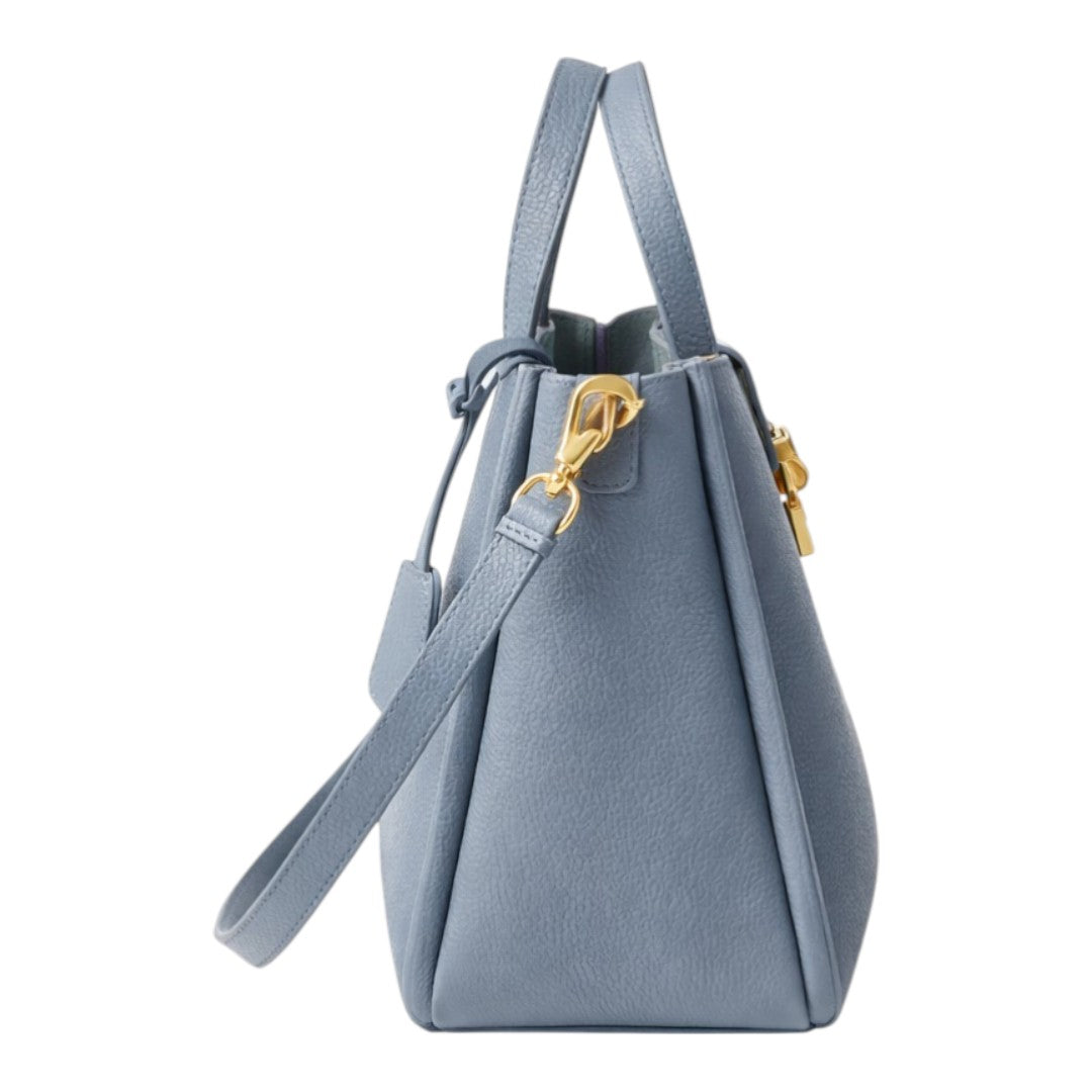Nerzo Elegant Sky Blue Shoulder Bag with Gold Lock – Premium Women Crossbody Bag