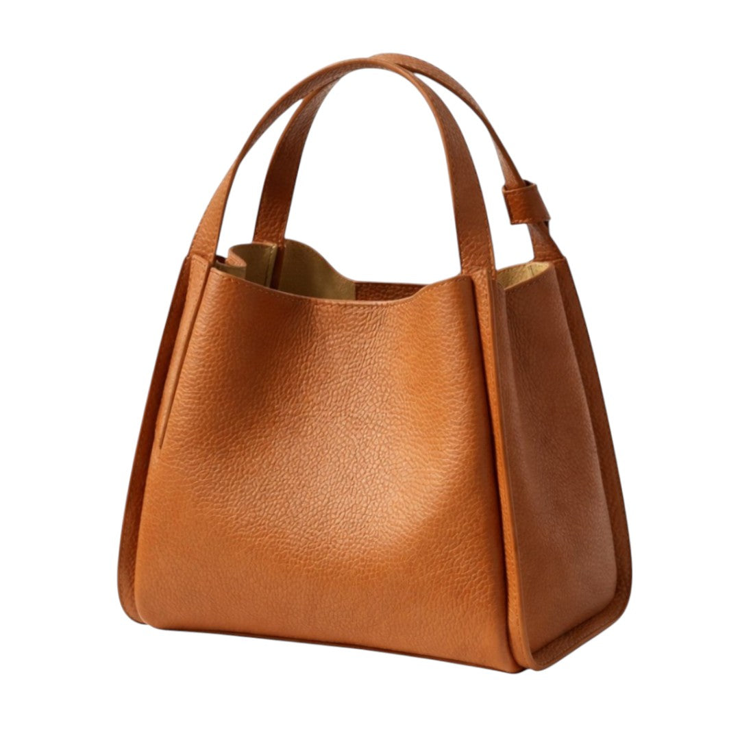 Nerzo Vintage Leather Satchel Handbag for Women – Elegant Everyday Carry
