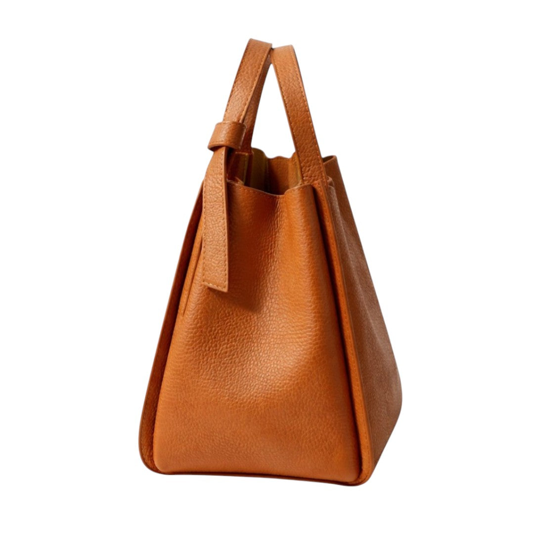 Nerzo Vintage Leather Satchel Handbag for Women – Elegant Everyday Carry