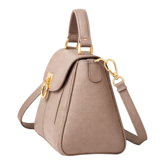 Nerzo Luxury Brown Women Shoulder Bag – Elegant Top Handle Purse
